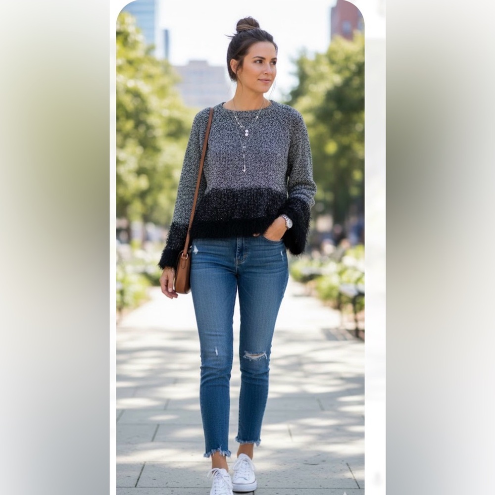 1. State Women's Monochrome Knit Sweater